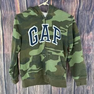Preowned GAP Camo Zip Up Hoodie Boys XL